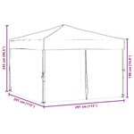 vidaXL Tente de réception pliable avec parois Blanc 3x3 m