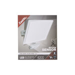 Projecteur led mural blanc  détecteur de mouvement  50 w  4000 lumens