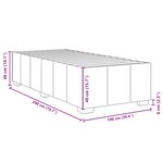 vidaXL Cadre de lit sans matelas bleu 100x200 cm tissu