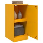 vidaXL Buffet jaune moutarde 34 5x39x73 cm acier