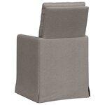 vidaXL Chaises de salle à manger 2 Pièces Taupe 57 x 67 x 98 cm tissu
