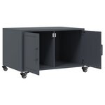 vidaXL Table basse anthracite 68x50x43 5 cm acier