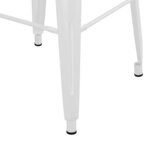 vidaXL Tabourets de bar empilables lot de 2 blanc Métal