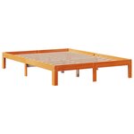 vidaXL Lit bibliothèque sans matelas cire marron 140x200 cm pin massif