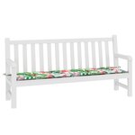 vidaXL Coussin de banc de jardin multicolore 200x50x4 cm tissu