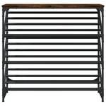 vidaXL Étagère à chaussures chêne fumé 90x30x85 cm bois d'ingénierie