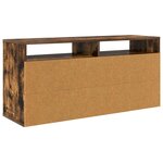 vidaXL Basboard avec tiroir Chêne fumé 102 x 32 x 48 5 cm