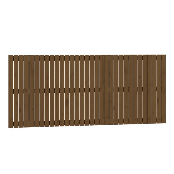 vidaXL Tête de lit murale Marron miel 204x3x90 cm Bois massif de pin