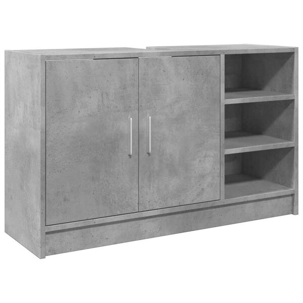 vidaXL Armoire d'évier gris béton 90x29x55 cm bois d'ingénierie