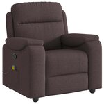 vidaXL Fauteuil de massage inclinable Marron foncé Tissu