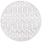 vidaXL Support de plantes 3 Pièces Style vintage Métal Blanc antique