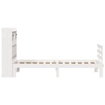 vidaXL Lit bibliothèque sans matelas blanc 75x190cm bois de pin massif