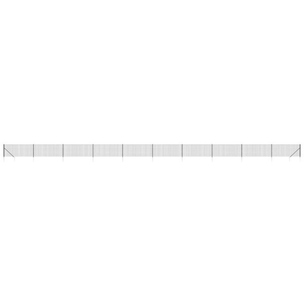 vidaXL Clôture en treillis métallique et ancrage anthracite 1x25 m