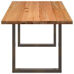 vidaXL Table à manger marron clair bois de chêne massif rectangulaire