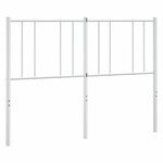vidaXL Tête de lit de remplacement métal blanc 160 cm