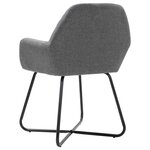 vidaXL Chaises à manger lot de 4 gris foncé tissu