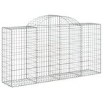 vidaXL Paniers à gabions arqués 9 Pièces 200x50x100/120 cm fer galvanisé