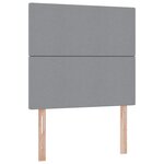 vidaXL Lit avec rangement et matelas Gris clair 100 x 200 cm Polyester