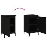 vidaXL Tables de chevet 2 Pièces noir 40x35x70 cm bois d'ingénierie