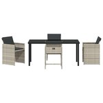 vidaXL Ensemble de salle à manger pour jardin 5 Pièces Gris clair
