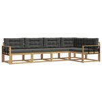 vidaXL Ensemble de canapés d'extérieur 4 Pièces Blanc et anthracite