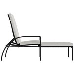 vidaXL Chaise longue avec repose-pied Résine tressée Noir