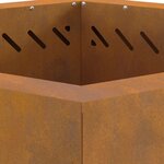 vidaXL Braise Marron 58 x 58 x 51 cm Acier résistant aux intempéries