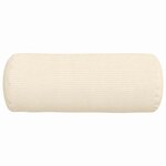 vidaXL Coussins d'accent 2 Pièces Crème Ø 15 x 40 cm