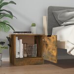 vidaXL Tables de chevet 2 Pièces Chêne fumé 40x39x40 cm
