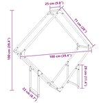 vidaXL Portant de bois chauffage vert olive 100x25x100 cm