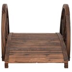 vidaXL Pont de jardin avec demi-roue 99x50x38 cm bois de sapin massif