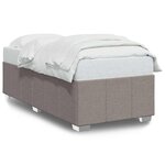 vidaXL Cadre de lit sans matelas taupe 100x200 cm tissu