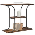 vidaXL Table console Chêne fumé 101 x 35 x 80 5 cm Bois d'ingénierie
