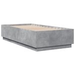 vidaXL Cadre de lit sans matelas gris béton 75x190 cm