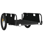 vidaXL Remorque de vélo noir tissu oxford et fer
