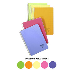 Carnet - A5 - 14 8x21cm - Spirale - 180 pages - Petits carreaux - Polypro - Clairefontaine