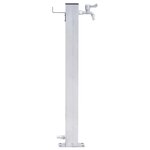 vidaXL Colonne à eau de jardin 100 cm acier inoxydable carré