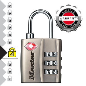 4680EURDNKL Cadenas à Combinaison TSA Gris 5 5 x 3 x 2 6 cm