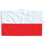 vidaXL Drapeau Pologne 90x150 cm