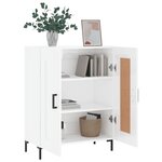 vidaXL Buffet Blanc brillant 69 5x34x90 cm Bois d'ingénierie