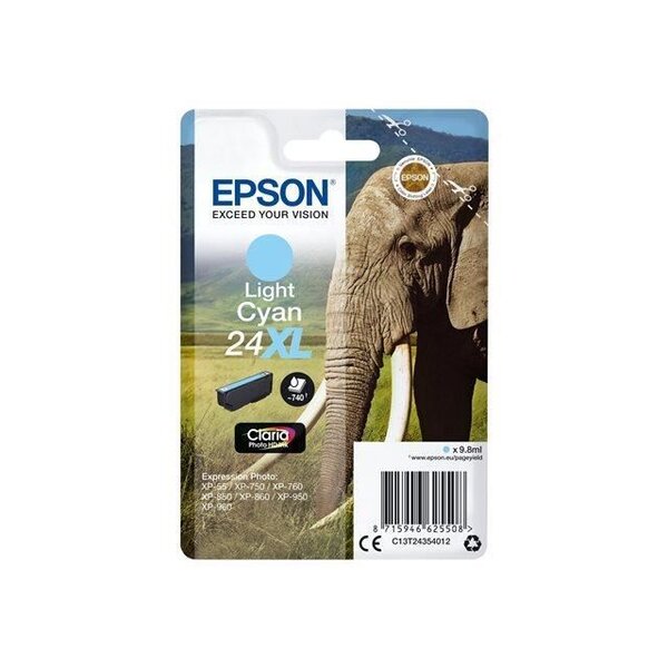 Epson cartouche t2435 - eléphant - cyan clair xl
