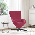 vidaXL Fauteuil œuf Rouge bordeaux Velours