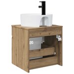 vidaXL Meuble de lavabo mural Chêne artisanal 49 x 44 5 x 65 cm