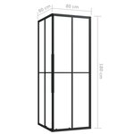 vidaXL Cabine de douche ESG 80x80x180 cm