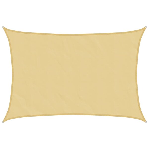 vidaXL Voile d'ombrage sable 5x4 m 100   polyester oxford