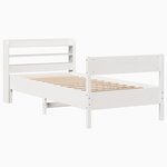vidaXL Cadre de lit sans matelas blanc 90x200 cm bois de pin massif