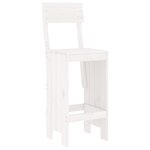 vidaXL Ensemble de bar de jardin 5 Pièces blanc bois massif de pin