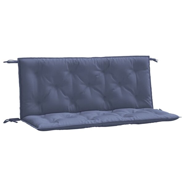 vidaXL Coussins de banc de jardin lot de 2 bleu marine 120x50x7 cm