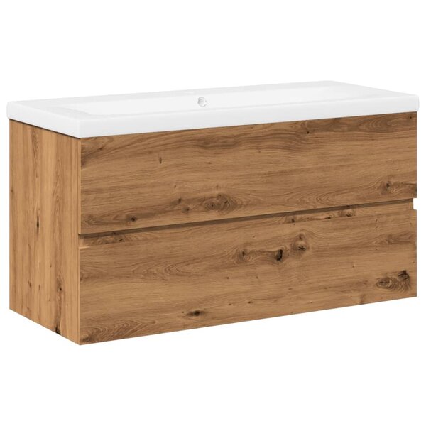 vidaXL Armoire lavabo avec bassin intégré chêne artisanal