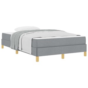 vidaXL Lit à ressorts avec matelas Gris clair 120 x 200 cm tissu